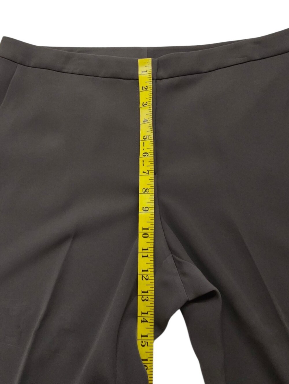St. John Collection Wide-Leg Cropped Trousers in Sate Brown Size 16 NWT - Picture 6 of 9